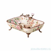 Блюдо декоративное 26 x 21 x 11.5 см прямоугольное н/н  / 342677