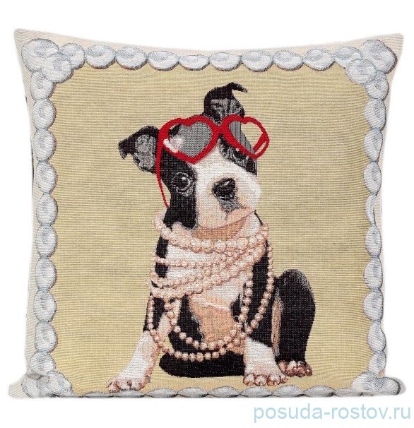 Наволочка 45 х 45 см "Бостон терьер" / 303316