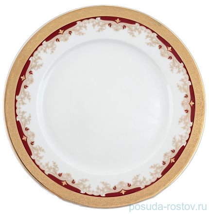 Набор тарелок 25 см 6 шт &quot;Кристина /Лилии на красном&quot; / 056214