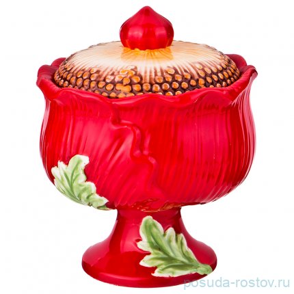 Сахарница 600 мл н/н &quot;маковый цвет&quot; / 190265