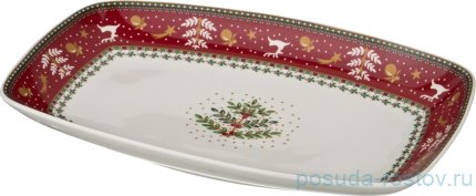 Блюдо 30 х 19 см прямоугольное &quot;christmas collection /красная&quot; / 192378