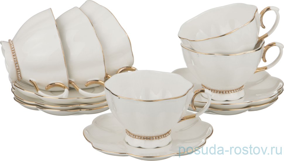 Набор чайных пар 250 мл 6 шт "Рублевка" / 194025