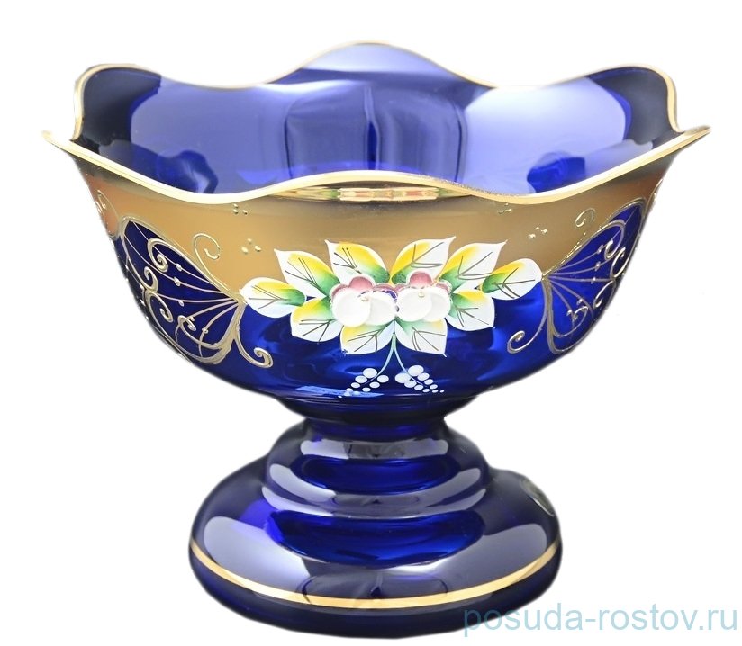 Ваза для конфет 20 см н/н "Лепка синяя /волна" / 057588 Ваза для конфет 20 см н/н "Лепка синяя /волна" / 057588