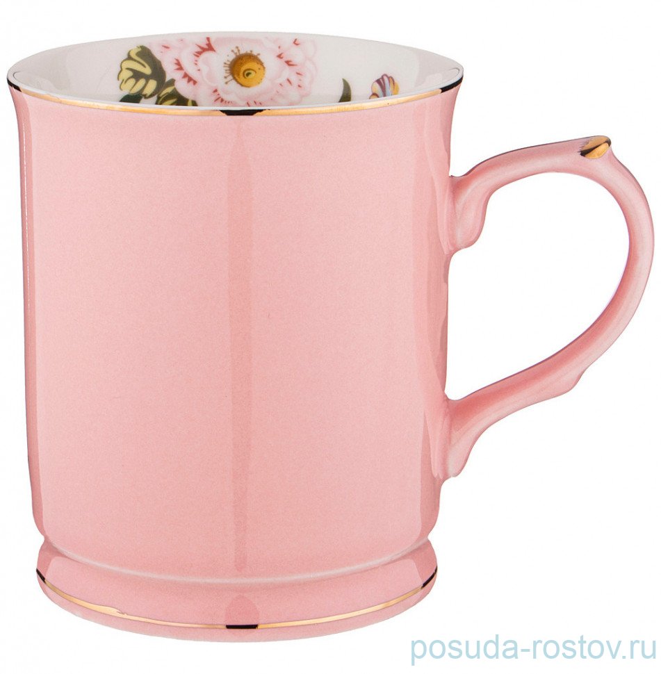 Кружка 300 мл розовая "Времена года" / 233122