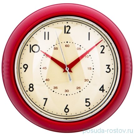 Часы настенные 23 см кварцевые красные &quot;LOVELY HOME&quot; / 188032