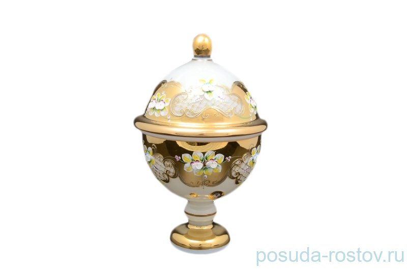 Ваза 21 см с крышкой н/н "Лепка белая" / 058191 Ваза 21 см с крышкой н/н "Лепка белая" / 058191