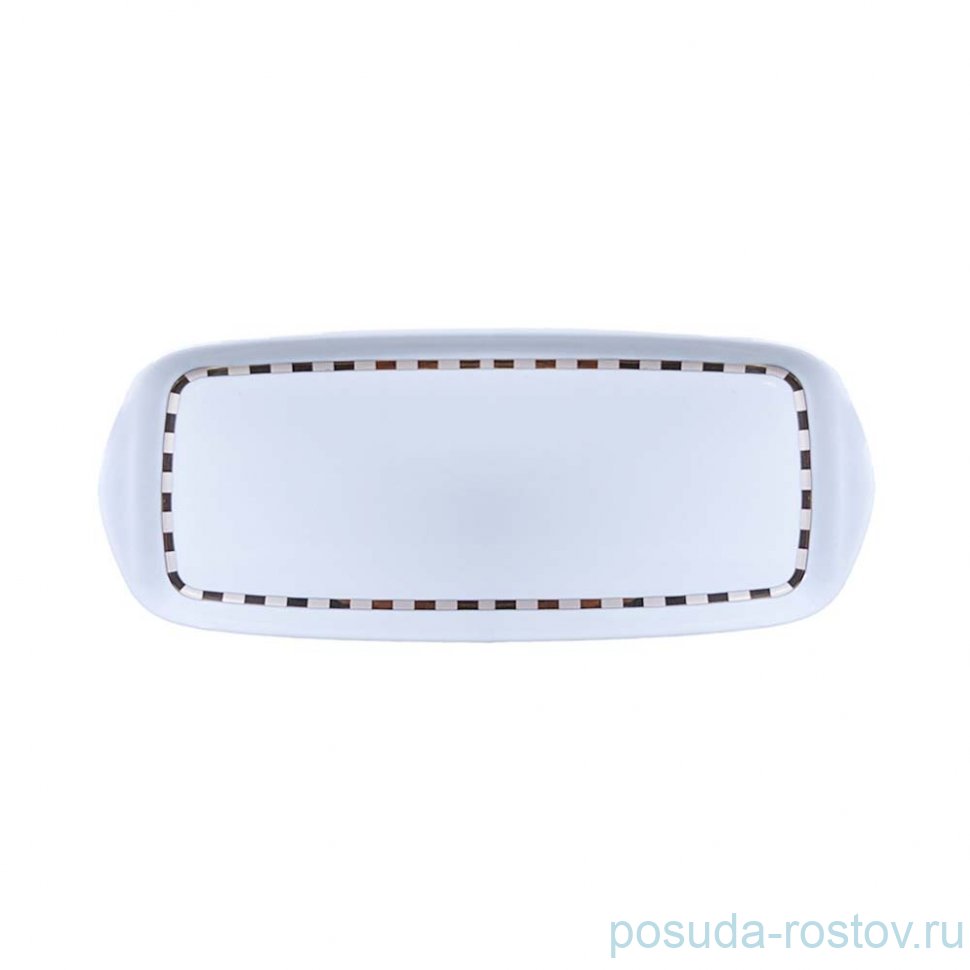 Поднос 35 см прямоугольный "Опал /Платиновые пластинки" / 330563