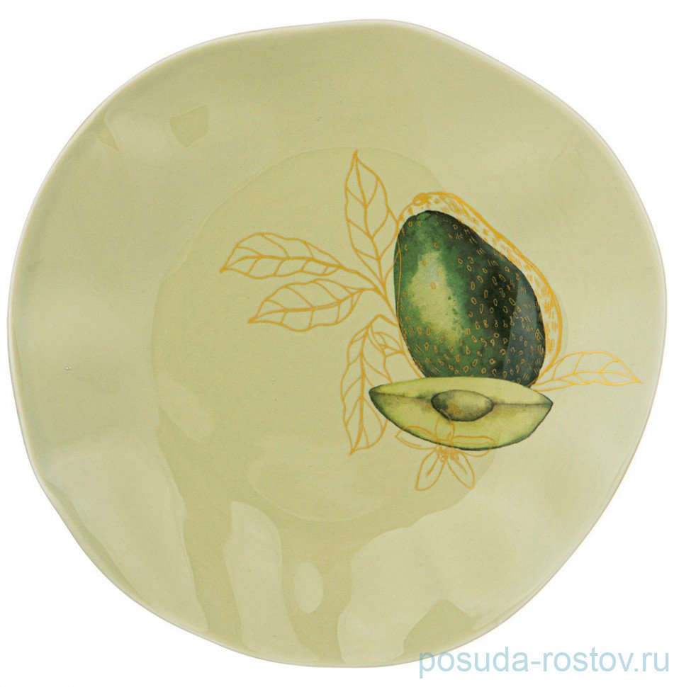 Тарелка 21 см зелёная "avocado" (4шт.) / 298387