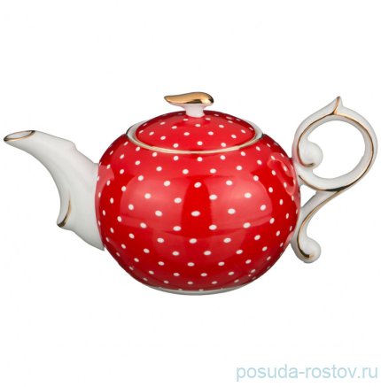 Заварочный чайник 250 мл &quot;Красный в горошек&quot; / 194701