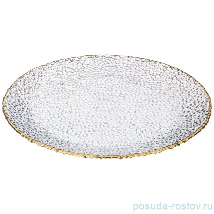 Блюдо 28 см круглое белое с золотом &quot;Clamour&quot; / 269764