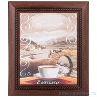 Картина 24 х 30 см &quot;espresso&quot; /рамка коричневая / 270184