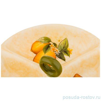 Менажница 22 х 7,5 см с ручкой &quot;Лимоны&quot; / 190277