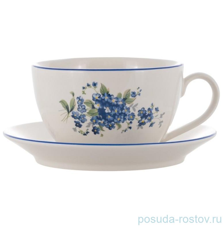 Набор чайных пар 300 мл 6 шт "Премиум /Незабудка" / 366517