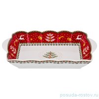 Блюдо 26 х 16 х 5 см прямоугольное &quot;Christmas Collection /Красная&quot; / 192120
