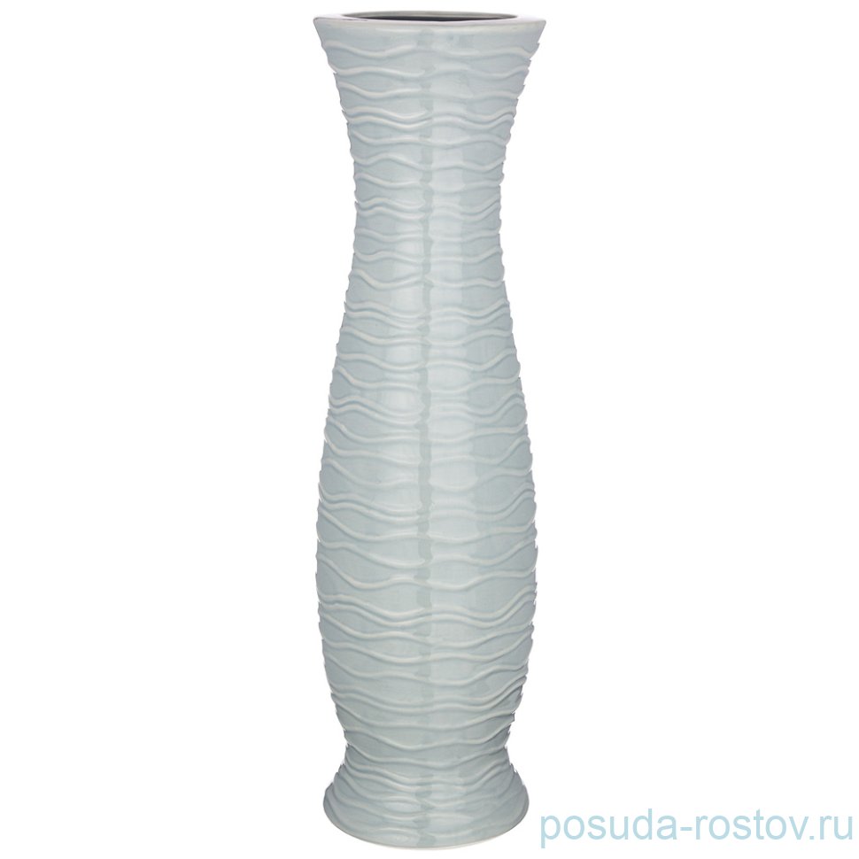 Ваза для цветов 58 см напольная "Светло-серая глазурь" / 233078