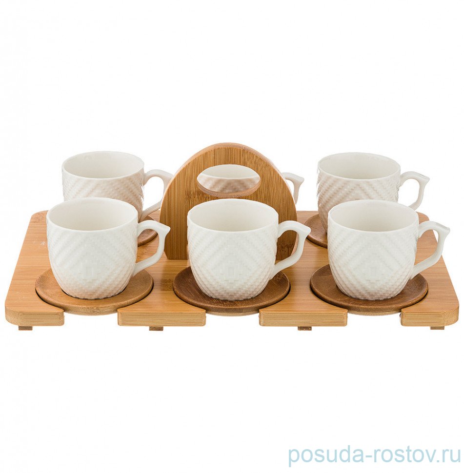Набор кофейных пар 150 мл на 6 персон 12 предметов на подставке "Native" / 209653 Набор кофейных пар 150 мл на 6 персон 12 предметов на подставке "Native" / 209653