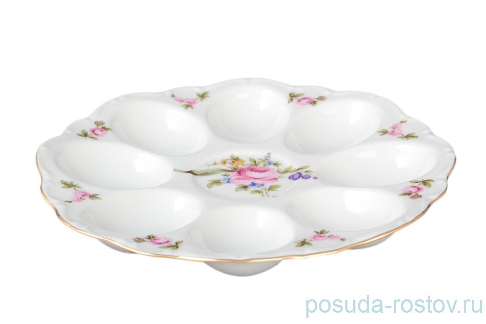 Блюдо 20 см для яиц круглое "Корона /Полевой цветок" / 042577 Блюдо 20 см для яиц круглое "Корона /Полевой цветок" / 042577