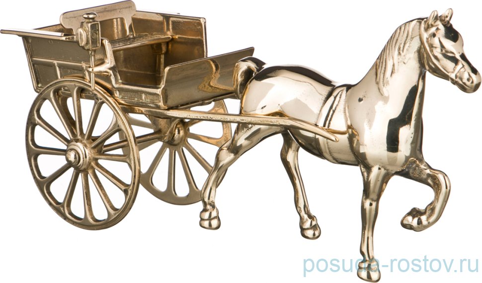 Статуэтка 27 х 14 см "Лошадь с повозкой /Stilars" / 198545 Статуэтка 27 х 14 см "Лошадь с повозкой /Stilars" / 198545