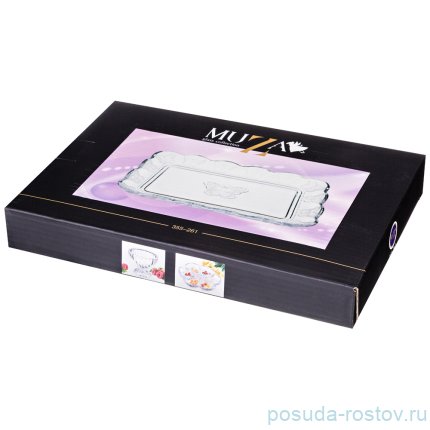 Блюдо 25 х 17 х 3 см прямоугольное &quot;Muza /Бабочки&quot; / 190105