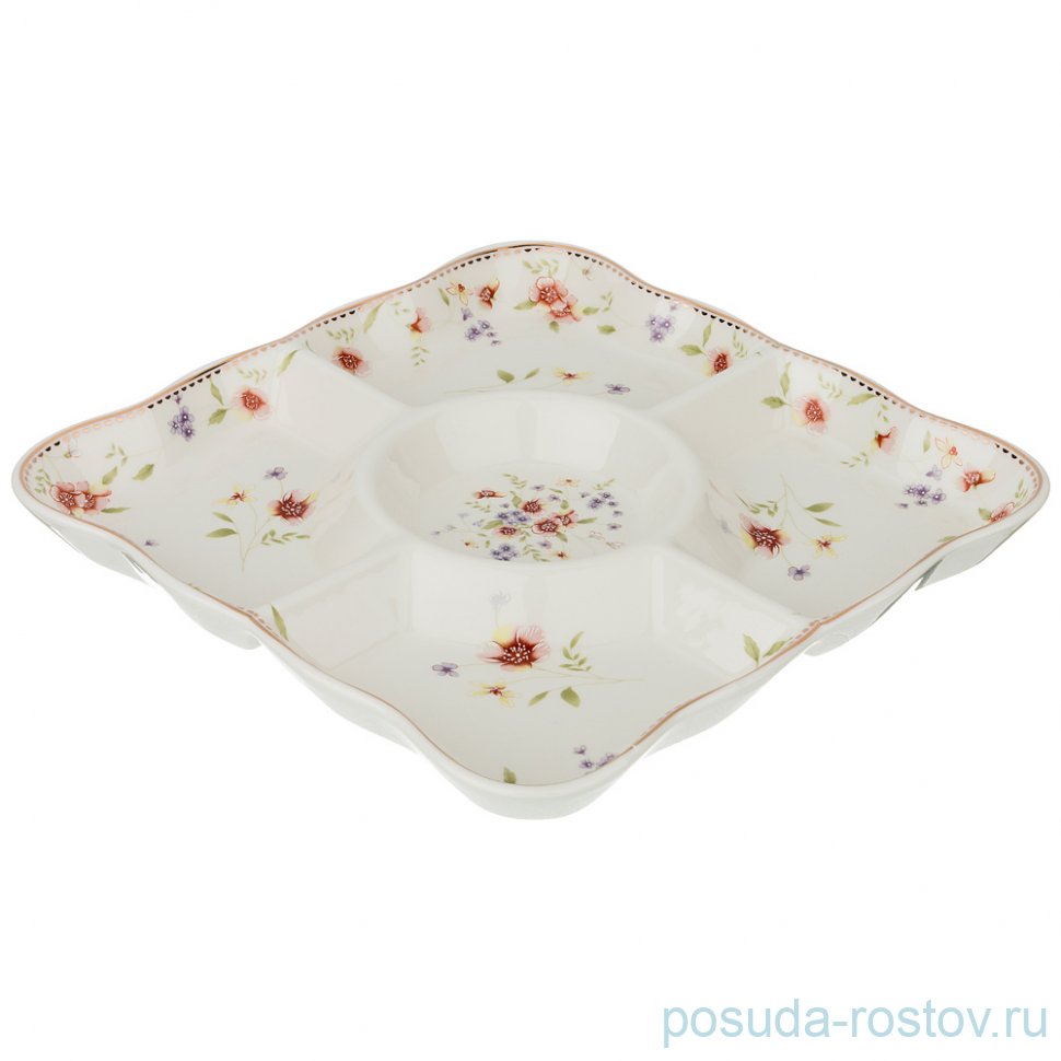 Менажница 24 х 24 х 2,5 см 5-ти секционная "пасадена" / 205410 Менажница 24 х 24 х 2,5 см 5-ти секционная "пасадена" / 205410