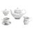 Чайный сервиз на 6 персон 15 предметов &quot;Ивона /Серый орнамент&quot; / 055127
