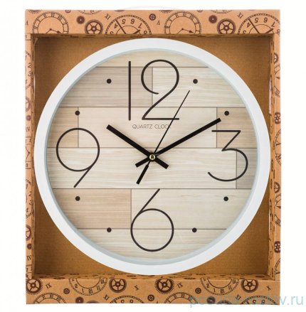 Часы настенные 31 см кварцевые чёрные &quot;Marble&quot;  / 289526