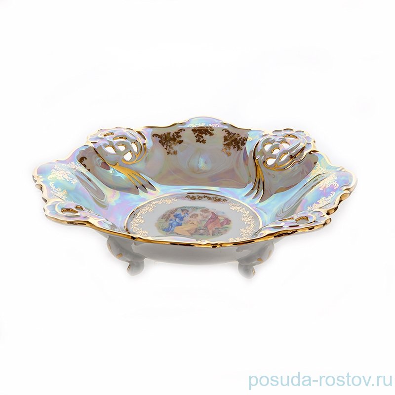 Фруктовница 31 см на 3-х ножках Барбарина Bavarian Porcelain "Фредерика /Мадонна перламутр" / 097267 Фруктовница 31 см на 3-х ножках Барбарина Bavarian Porcelain "Фредерика /Мадонна перламутр" / 097267