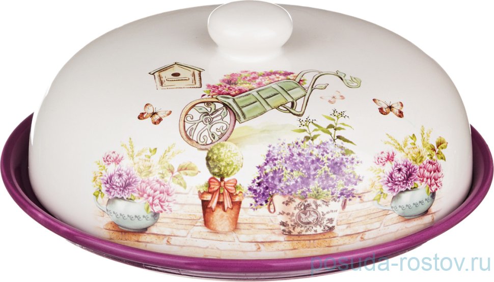 Блюдо для блинов 23 х 10 см с крышкой "прованс" / 198643 Блюдо для блинов 23 х 10 см с крышкой "прованс" / 198643