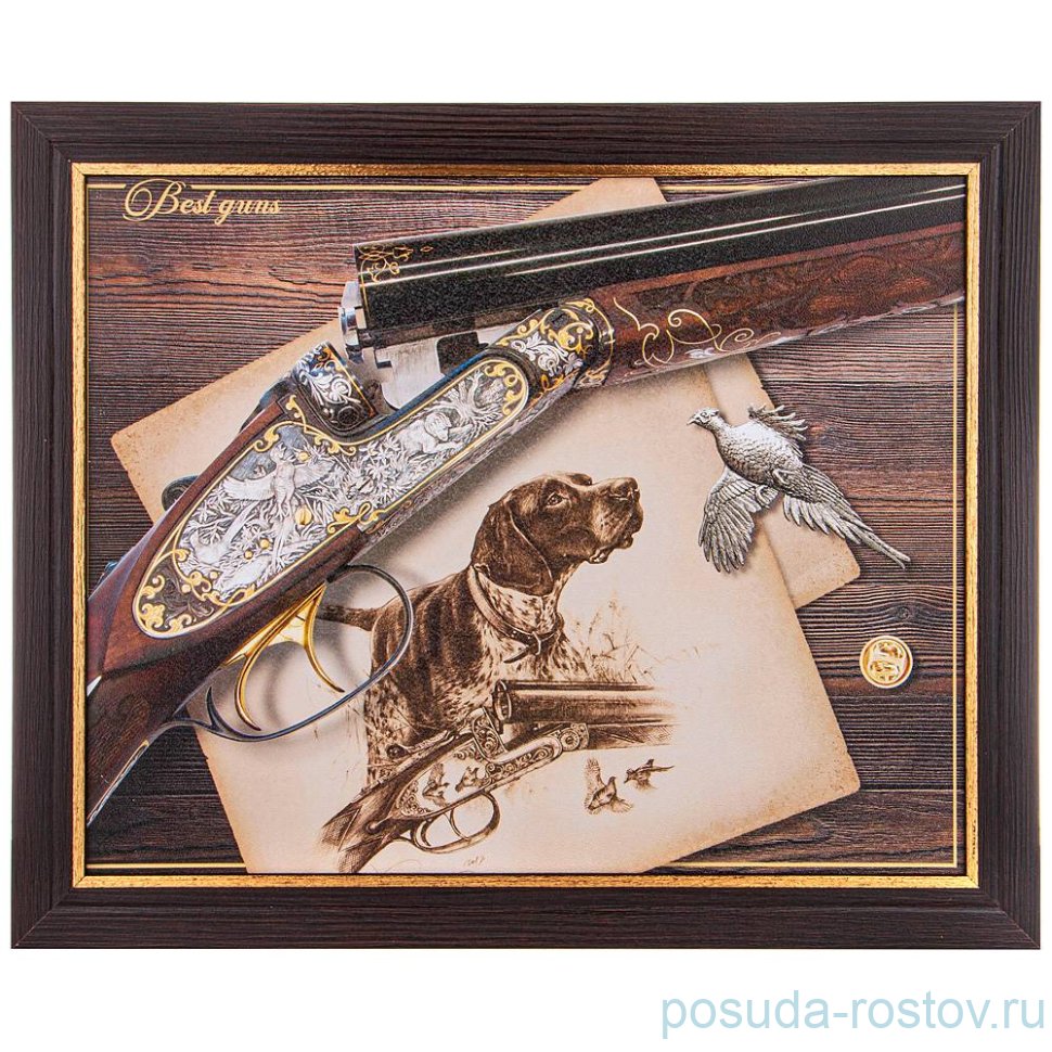 Фотопостер 40 х 50 см "Охотничье ружьё" /рамка венге с золотом / 275134 Фотопостер 40 х 50 см "Охотничье ружьё" /рамка венге с золотом / 275134