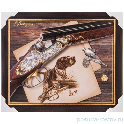 Фотопостер 40 х 50 см &quot;Охотничье ружьё&quot; /рамка венге с золотом / 275134