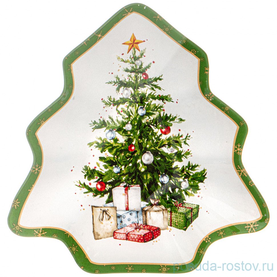 Блюдо 20 см ёлка "рождественская сказка" / 355059 Блюдо 20 см ёлка "рождественская сказка" / 355059