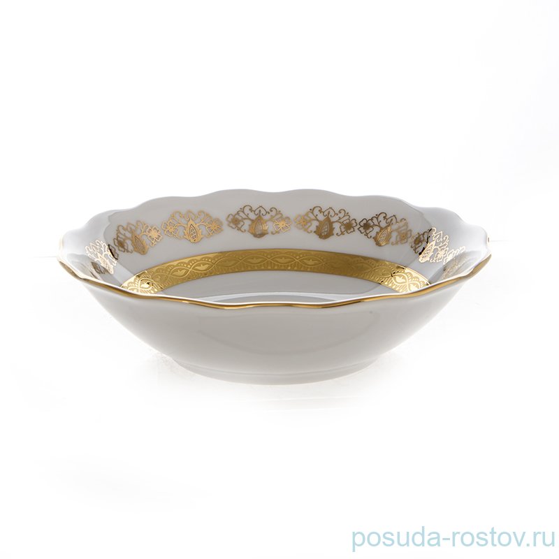 Набор салатников 16 см 6 шт Bavarian Porcelain "Мария-Тереза /Белая /Золотой орнамент с лентой" / 103893 Набор салатников 16 см 6 шт Bavarian Porcelain "Мария-Тереза /Белая /Золотой орнамент с лентой" / 103893