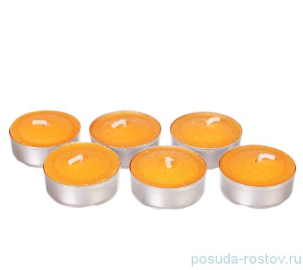 Набор плавающих свечей 17 х 3,8 см 6 шт &quot;Апельсин&quot; / 211869