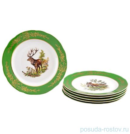 Набор тарелок 19 см 6 шт &quot;Мэри-Энн /Охота зелёная&quot; / 157771