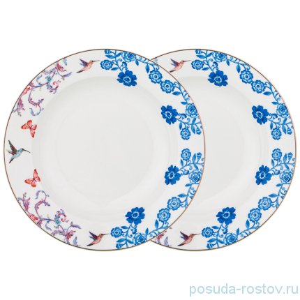 Набор тарелок 20,5 см глубокие &quot;Дуэт /Цветы&quot; (2шт.) / 213223