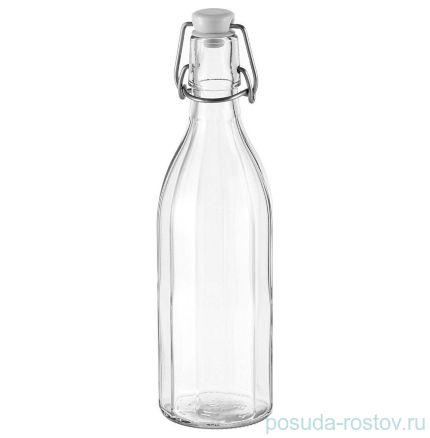 Бутылка с зажимом 500 мл гранённая &quot;DELLA CASA /Без декора&quot; / 147351