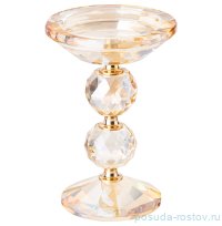 Подсвечник на 1 свечу 10 х 15,5 см янтарный / 341138