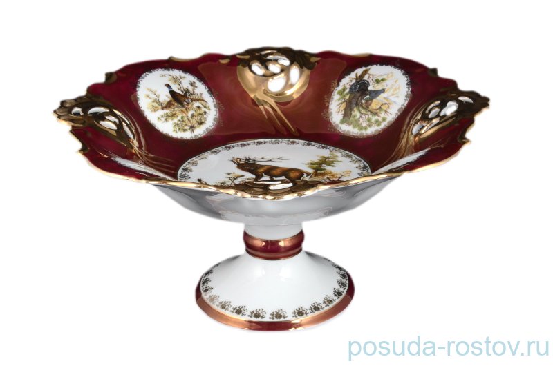 Фруктовница 32 см н/н Барбарина "Корона /Охота красная" / 097357 Фруктовница 32 см н/н Барбарина "Корона /Охота красная" / 097357