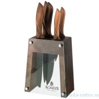 Набор кухонных ножей 6 предметов на подставке &quot;Agness&quot; / 207765
