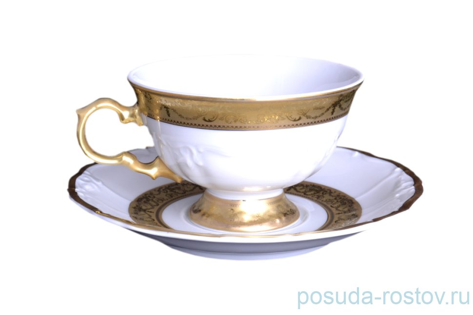 Набор чайных пар 210 мл 6 шт "Мария-Луиза /Матовая лента" / 010700 Набор чайных пар 210 мл 6 шт "Мария-Луиза /Матовая лента" / 010700