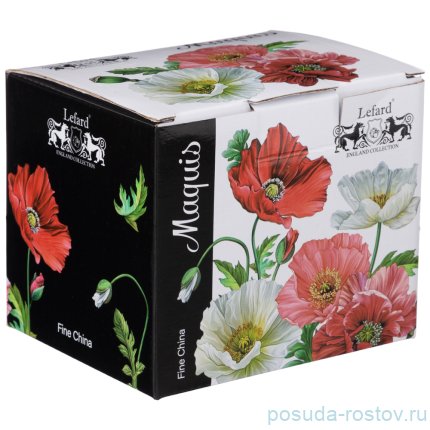 Сахарница 420 мл белая &quot;маки&quot; / 254072