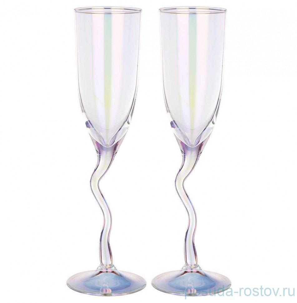 Бокалы для шампанского 180 мл 2 шт "Лиловая дымка" / 272754