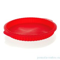 Форма для выпечки пирога 27 x 3,5 см круглая силикон красная &quot;Banquet&quot;  / 152385