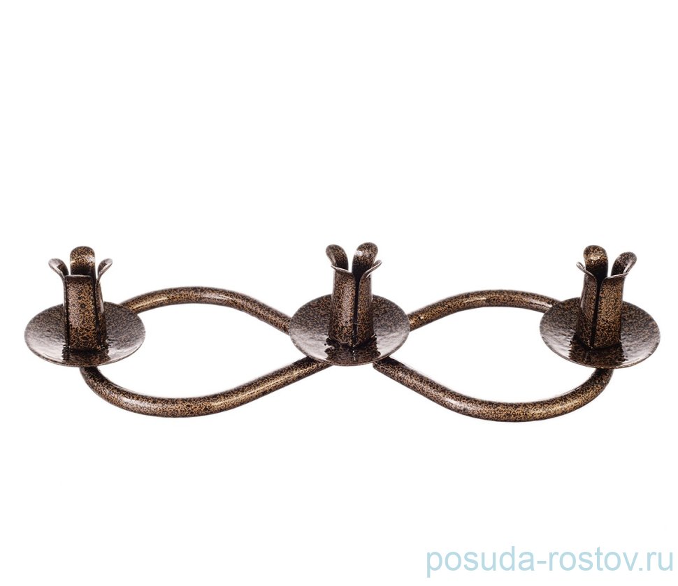 Подсвечник на 3 свечи 20 х 7 х 4 см состаренное золото / 211913