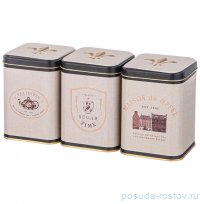 Набор банок для сыпучих продуктов 9 х 9 х 12,5 см 3 шт 1 л &quot;English breakfast&quot; / 329587