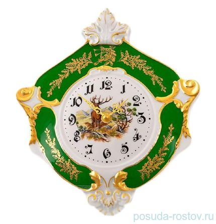 Часы 27 см настенные гербовые &quot;Мэри-Энн /Охота зелёная&quot; / 157778