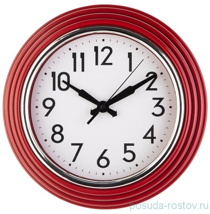 Часы настенные 30 см кварцевые красные &quot;LOVELY HOME&quot; / 188033