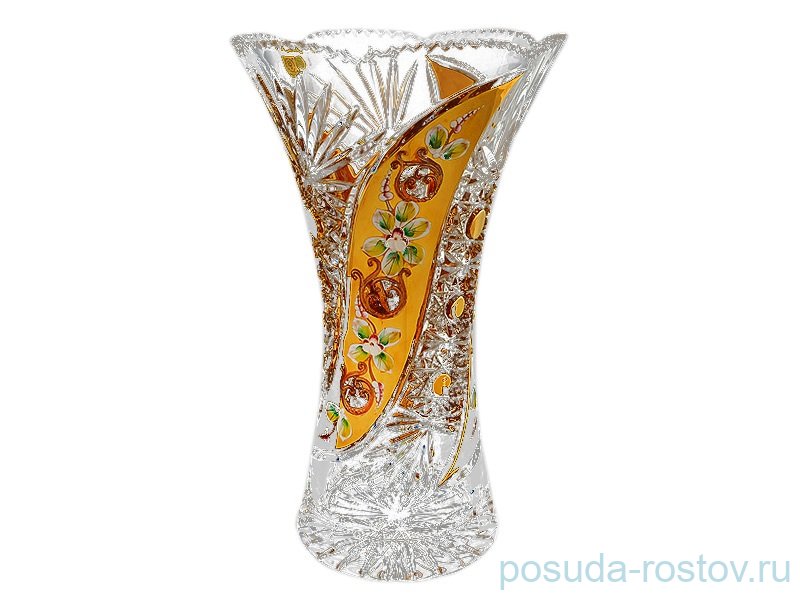 Ваза для цветов 35,5 см "Хрусталь с золотом" / 057920 Ваза для цветов 35,5 см "Хрусталь с золотом" / 057920