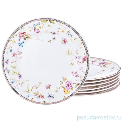 Набор тарелок 25 см 6 шт &quot;Луговые цветы&quot; / 189482
