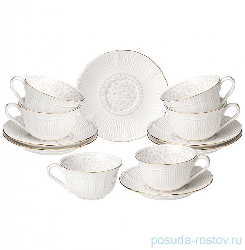 Набор чайных пар 250 мл 6 шт "Вивьен /Вьюнок" / 328869